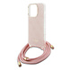 Guess Guess iPhone 15 Pro Back cover coque Crossbody cord - 4G print - Rose Guess Guess iPhone 15 Pro Back cover coque Crossbody cord - 4G print - Rose