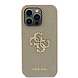 Guess Guess iPhone 15 Pro Back cover case - Perforated 4G - glitter - Gold Guess Guess iPhone 15 Pro Back cover case - Perforated 4G - glitter - Gold