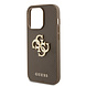 Guess Guess iPhone 15 Pro Back-Cover hul - Perforated 4G - glitter - Taupe Guess Guess iPhone 15 Pro Back-Cover hul - Perforated 4G - glitter - Taupe