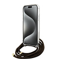 Guess Guess iPhone 15 Pro Max Back-Cover hul - Crossbody cord - 4G print - Braun