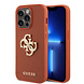 Guess Guess iPhone 15 Pro Max Back-Cover hul - Perforated 4G - glitter - Orange Guess Guess iPhone 15 Pro Max Back-Cover hul - Perforated 4G - glitter - Orange