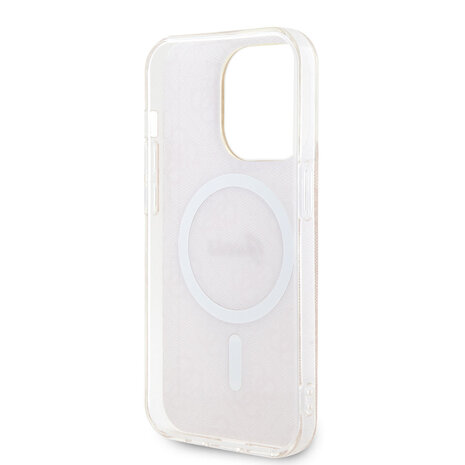 Guess Guess iPhone 15 Pro Back-Cover hul - Magsafe IML 4G - Rosa Guess Guess iPhone 15 Pro Back-Cover hul - Magsafe IML 4G - Rosa