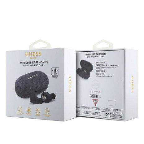 Guess Guess oordopje TWS - ENC 4G - met oplaaddoos - Zwart Guess Guess oordopje TWS - ENC 4G - met oplaaddoos - Zwart