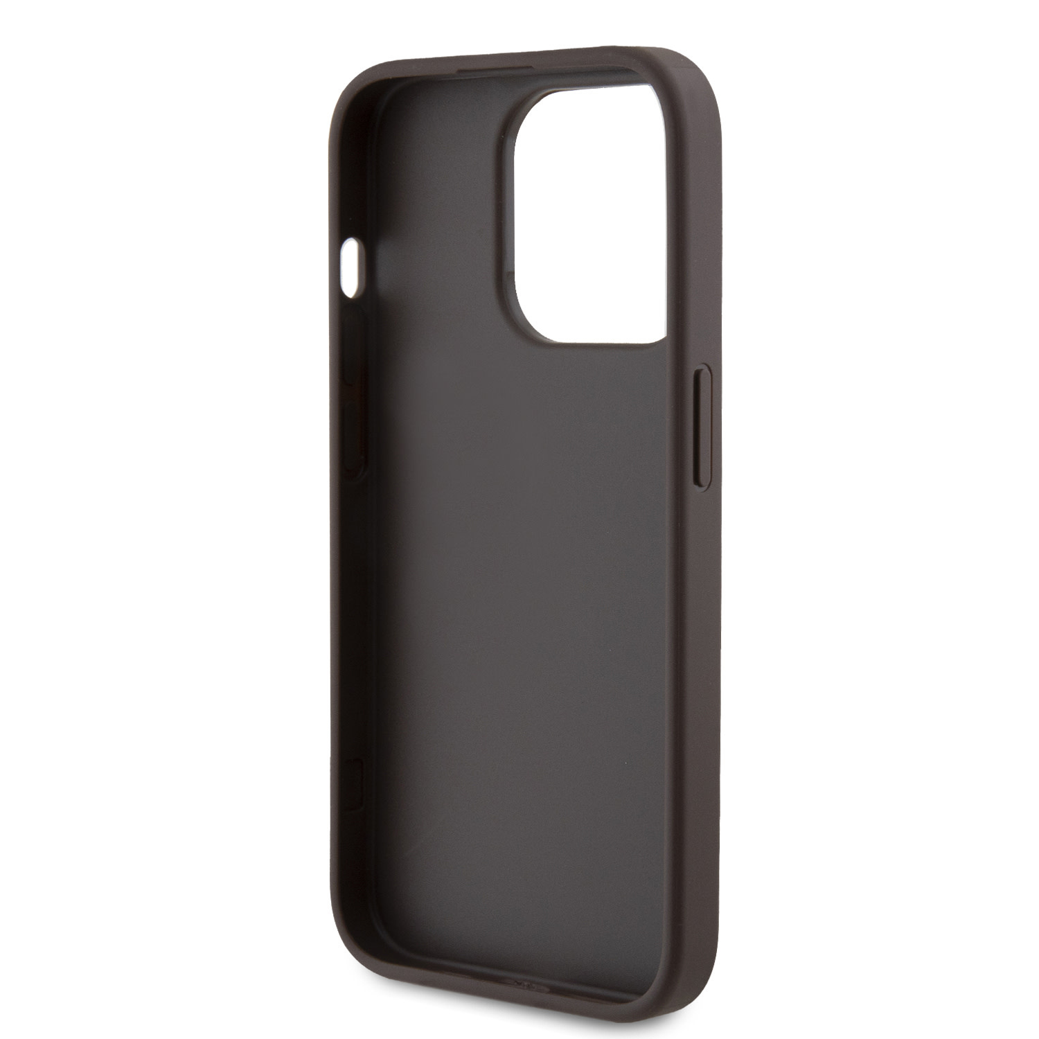 Guess Guess iPhone 15 Pro Backcover hoesje 4G printed stripes - Bruin, foto 3 van 6