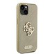 Guess Guess iPhone 15 & 14 Plus Back cover case - Perforated 4G - glitter - Gold Guess Guess iPhone 15 & 14 Plus Back cover case - Perforated 4G - glitter - Gold
