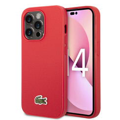 Lacoste iPhone 14 Pro Back-Cover hul- Iconic Petit Pique Logo - Rot