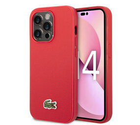 Lacoste Lacoste iPhone 14 Pro Back-Cover hul- Iconic Petit Pique Logo - Rot