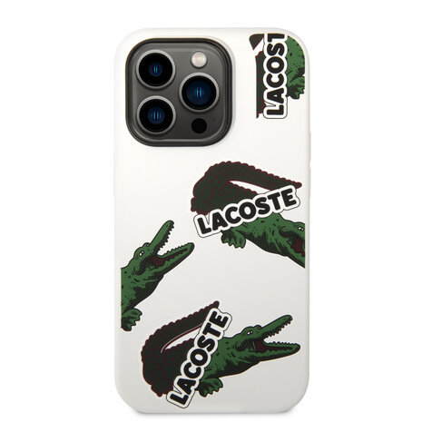 Lacoste Lacoste iPhone 14 Pro Back cover coque - Blanc Lacoste Lacoste iPhone 14 Pro Back cover coque - Blanc