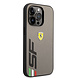 Ferrari Ferrari iPhone 14 Pro Back cover case - Leather - Big SF Logo - Grey Ferrari Ferrari iPhone 14 Pro Back cover case - Leather - Big SF Logo - Grey