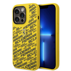 Ferrari iPhone 14 Pro Backcover hoesje - Geel