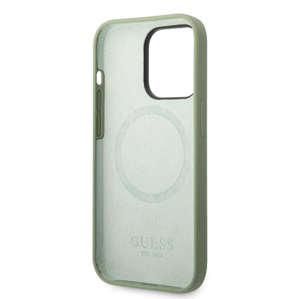 Guess Guess iPhone 14 Pro Back-Cover hul - - Kaki Guess Guess iPhone 14 Pro Back-Cover hul - - Kaki