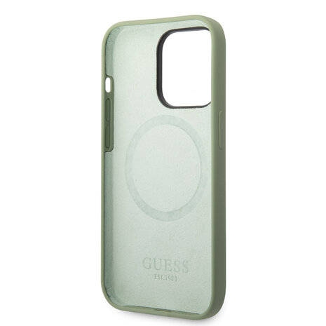 Guess Guess iPhone 14 Pro Back-Cover hul - - Kaki Guess Guess iPhone 14 Pro Back-Cover hul - - Kaki