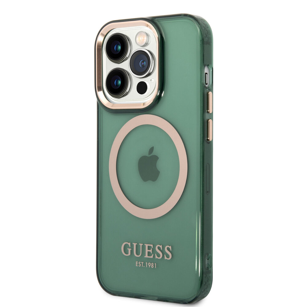 Guess Guess iPhone 14 Pro Back cover coque - Kaki Guess Guess iPhone 14 Pro Back cover coque - Kaki