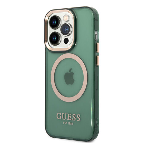 Guess Guess iPhone 14 Pro Back-Cover hul - - Kaki Guess Guess iPhone 14 Pro Back-Cover hul - - Kaki
