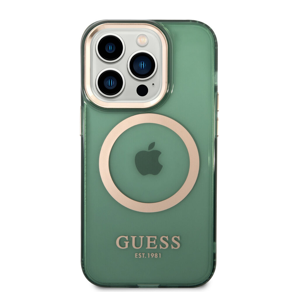 Guess Guess iPhone 14 Pro Back cover coque - Kaki Guess Guess iPhone 14 Pro Back cover coque - Kaki