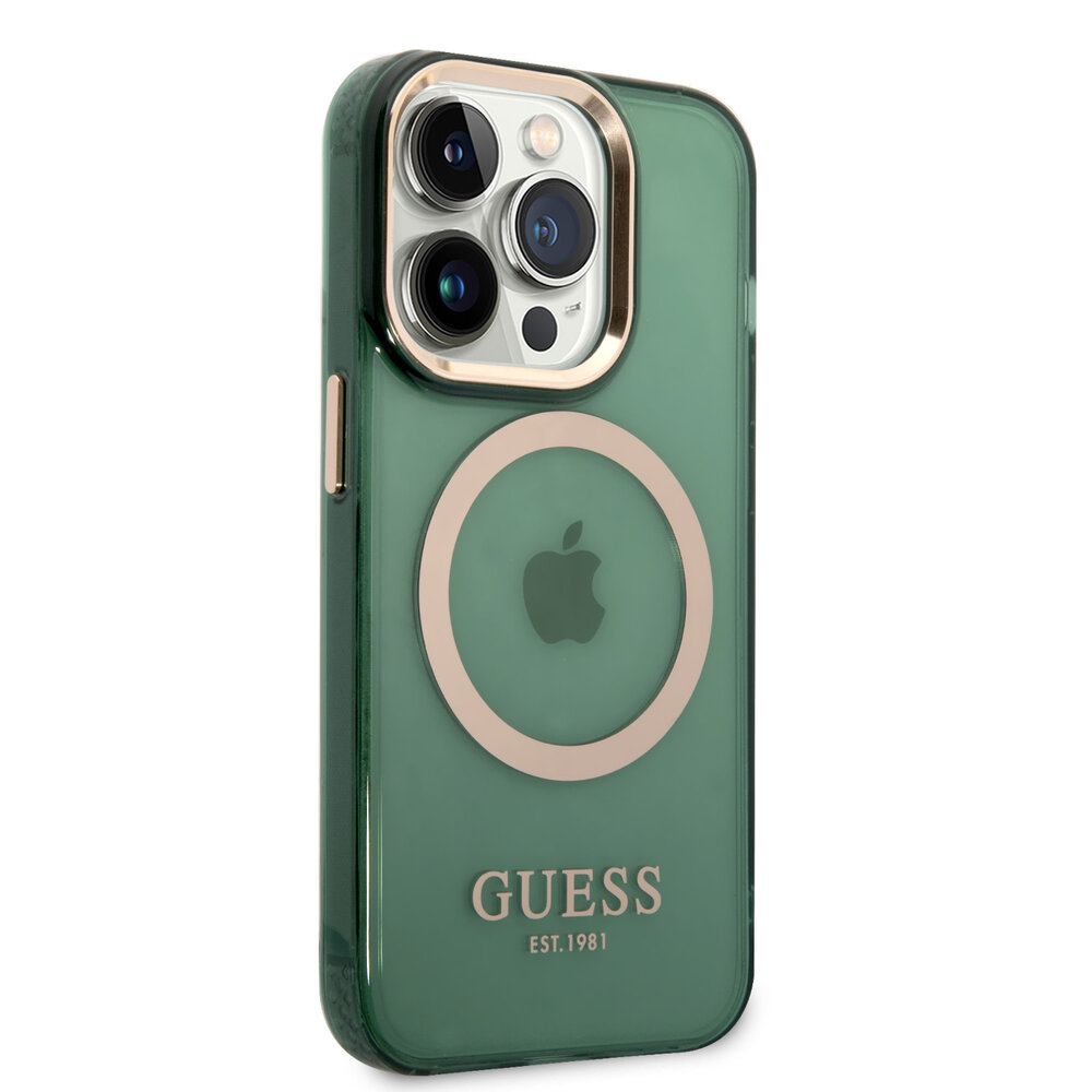 Guess Guess iPhone 14 Pro Back-Cover hul - - Kaki Guess Guess iPhone 14 Pro Back-Cover hul - - Kaki