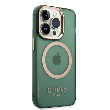 Guess Guess iPhone 14 Pro Back cover coque - Kaki Guess Guess iPhone 14 Pro Back cover coque - Kaki
