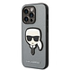Karl Lagerfeld Karl Lagerfeld iPhone 14 Pro Back cover case - Karl Head Patch - Silver Karl Lagerfeld Karl Lagerfeld iPhone 14 Pro Back cover case - Karl Head Patch - Silver