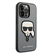 Karl Lagerfeld Karl Lagerfeld iPhone 14 Pro Back cover case - Karl Head Patch - Silver Karl Lagerfeld Karl Lagerfeld iPhone 14 Pro Back cover case - Karl Head Patch - Silver