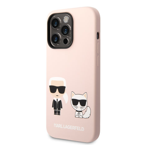 Karl Lagerfeld Karl Lagerfeld iPhone 14 Pro Backcover hoesje - K&C - Roze Karl Lagerfeld Karl Lagerfeld iPhone 14 Pro Backcover hoesje - K&C - Roze