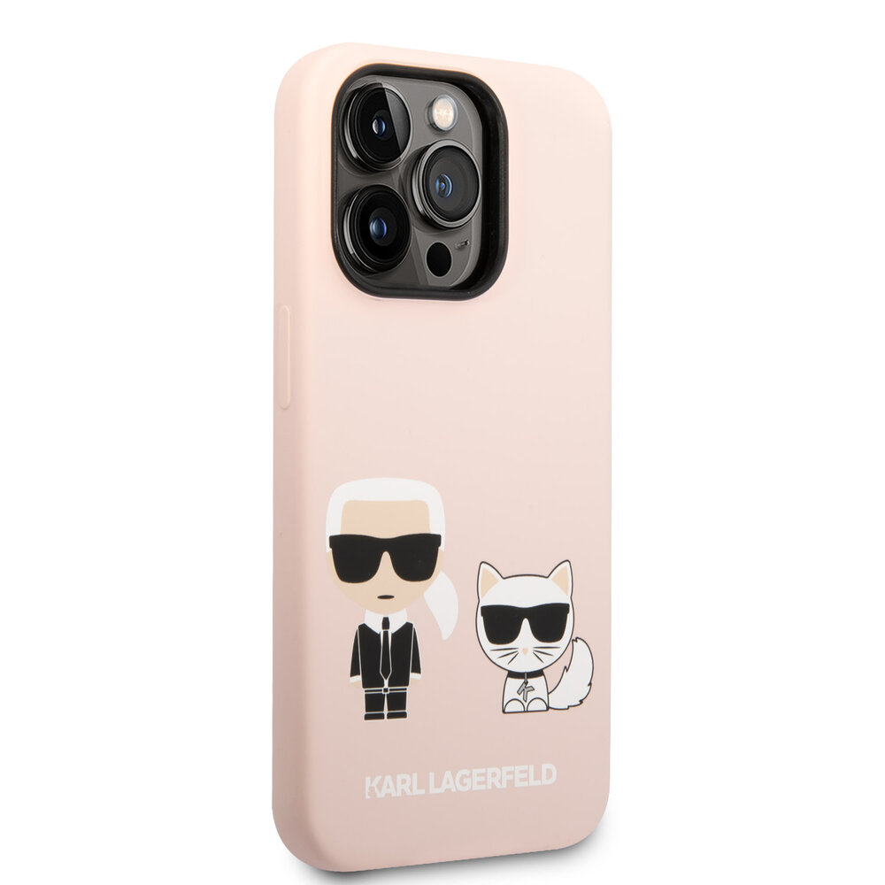 Karl Lagerfeld Karl Lagerfeld iPhone 14 Pro Backcover hoesje - K&C - Roze Karl Lagerfeld Karl Lagerfeld iPhone 14 Pro Backcover hoesje - K&C - Roze