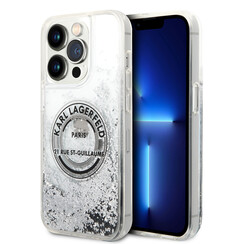 Karl Lagerfeld iPhone 14 Pro Back-Cover hul - Glitter RSG - Silber