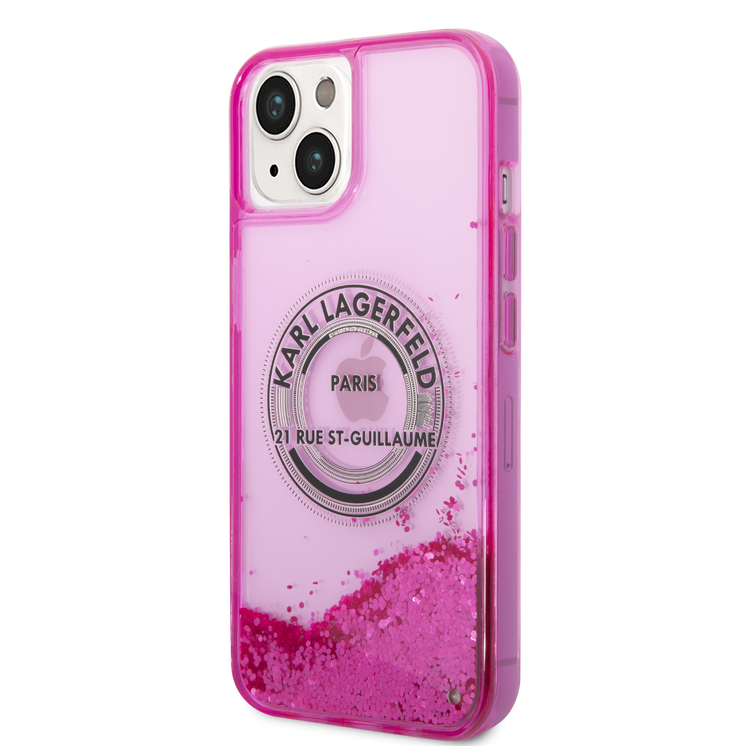 Karl Lagerfeld Karl Lagerfeld iPhone 14 en iPhone 13 Backcover hoesje - Glitter RSG - Roze, foto 2 van 6