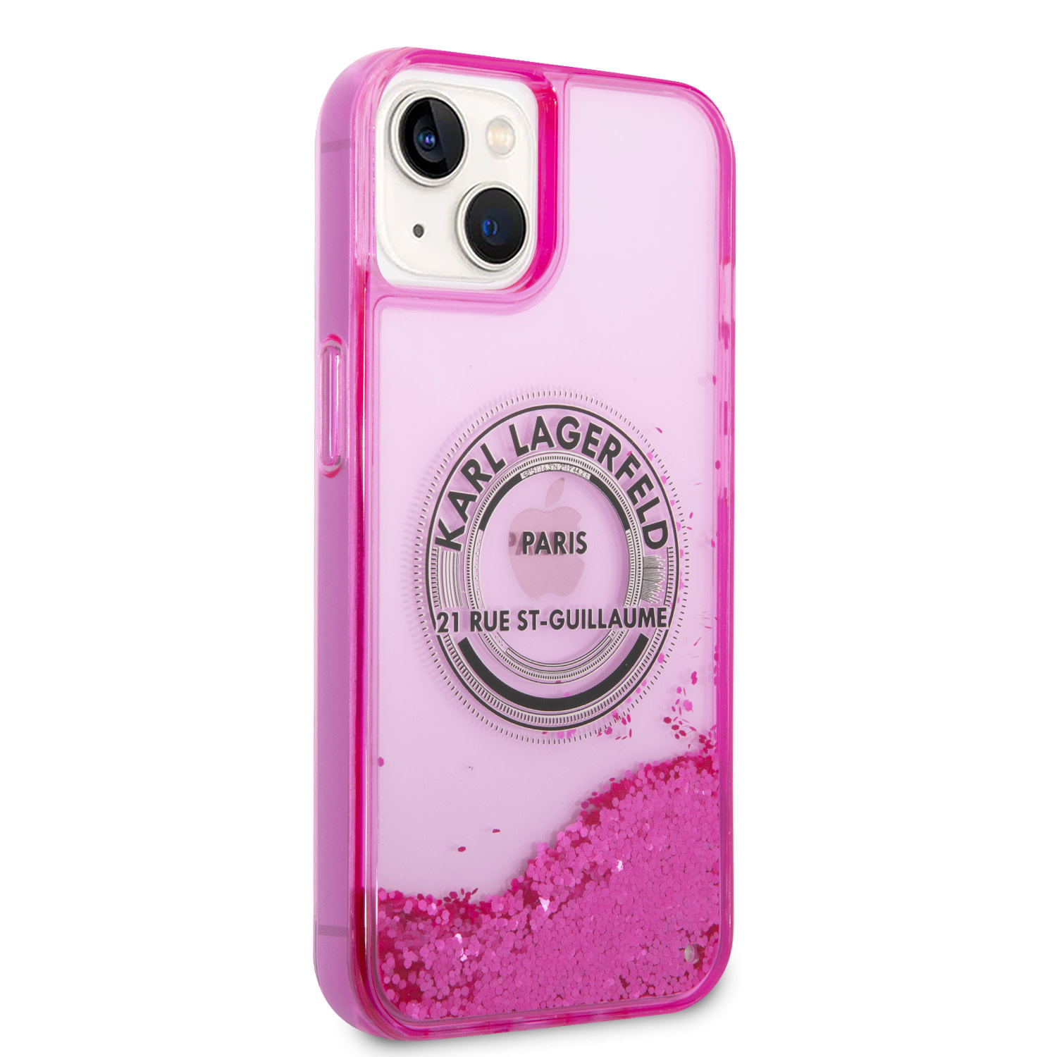 Karl Lagerfeld Karl Lagerfeld iPhone 14 en iPhone 13 Backcover hoesje - Glitter RSG - Roze, foto 4 van 6