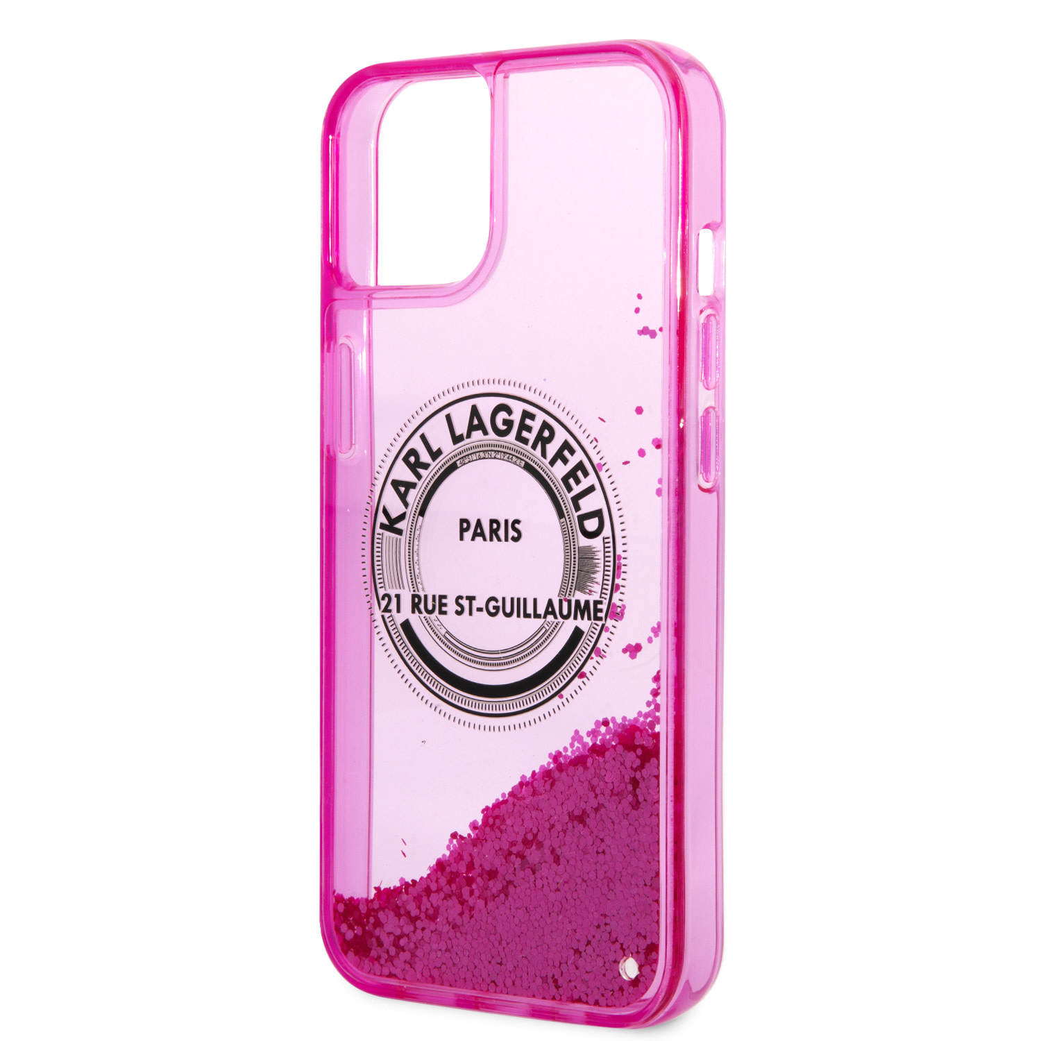 Karl Lagerfeld Karl Lagerfeld iPhone 14 en iPhone 13 Backcover hoesje - Glitter RSG - Roze, foto 5 van 6