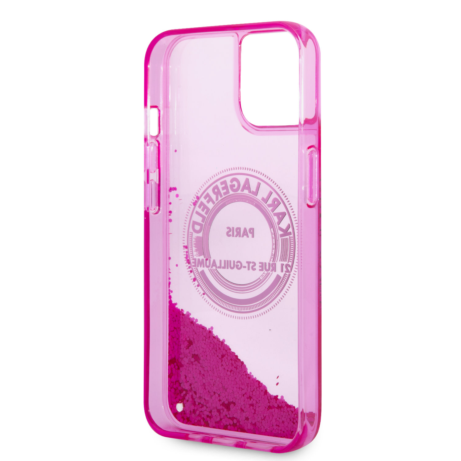 Karl Lagerfeld Karl Lagerfeld iPhone 14 en iPhone 13 Backcover hoesje - Glitter RSG - Roze, foto 6 van 6