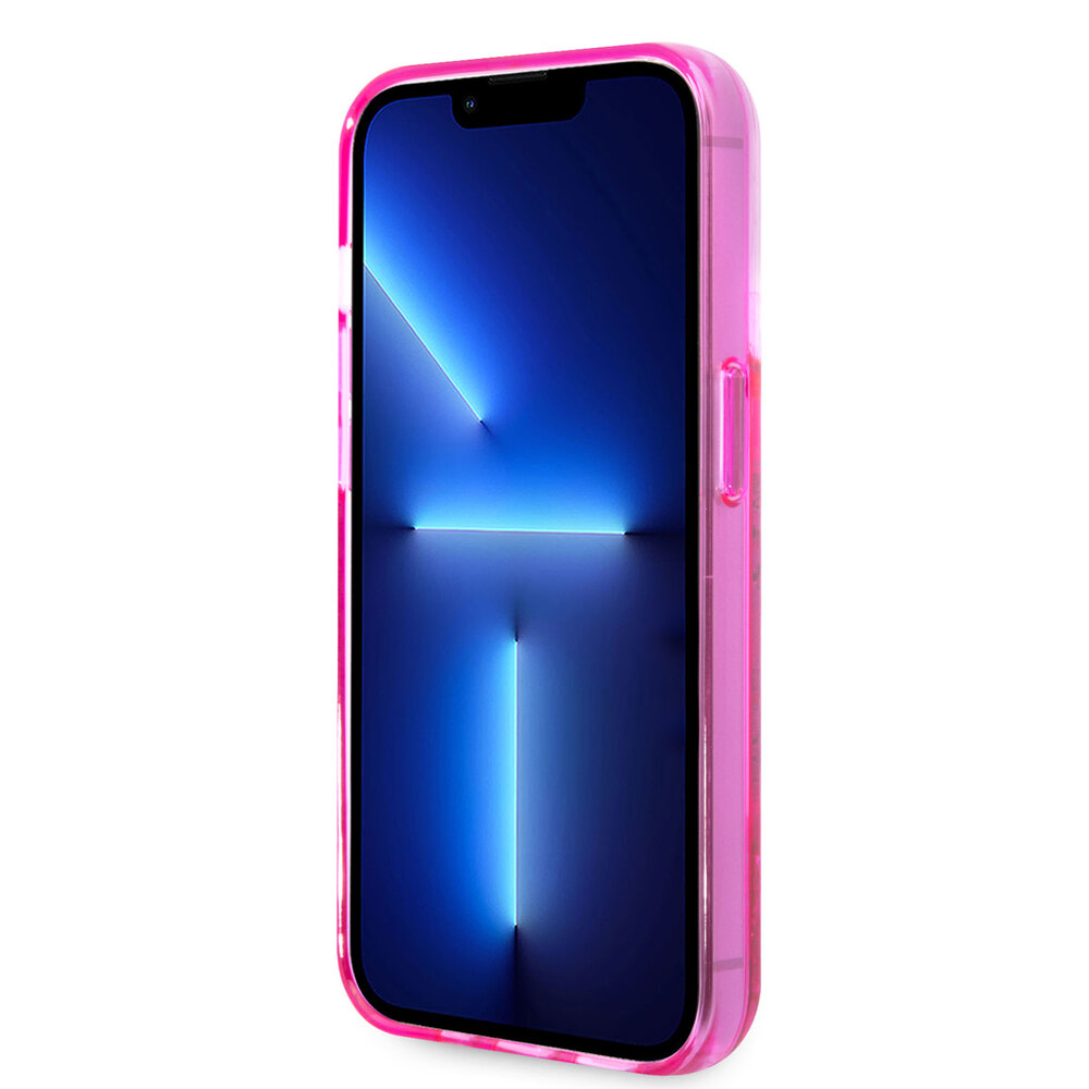 Karl Lagerfeld Karl Lagerfeld iPhone 14 Pro Backcover hoesje - Glitter RSG - Roze Karl Lagerfeld Karl Lagerfeld iPhone 14 Pro Backcover hoesje - Glitter RSG - Roze