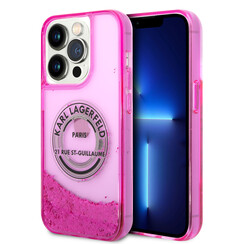 Karl Lagerfeld iPhone 14 Pro Max Back cover case - Glitter RSG - Pink