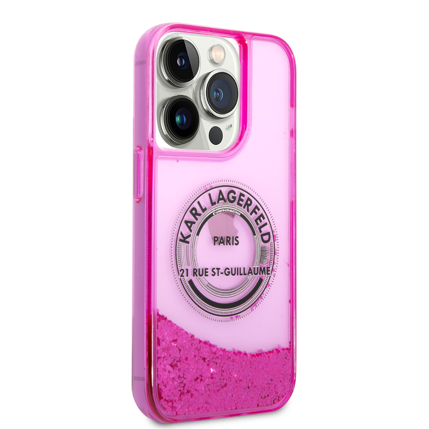 Karl Lagerfeld Karl Lagerfeld iPhone 14 Pro Max Backcover hoesje - Glitter RSG - Roze, foto 4 van 6