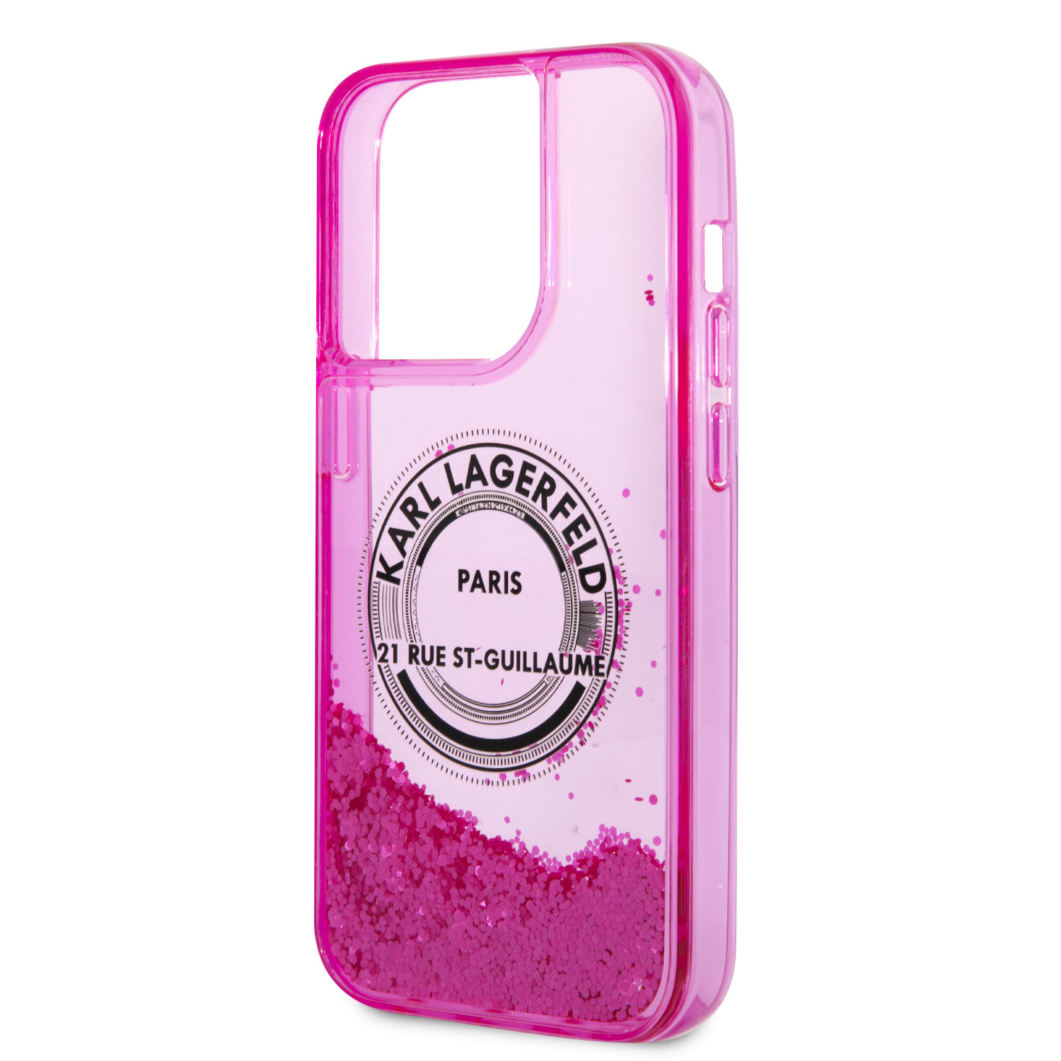 Karl Lagerfeld Karl Lagerfeld iPhone 14 Pro Max Backcover hoesje - Glitter RSG - Roze, foto 5 van 6