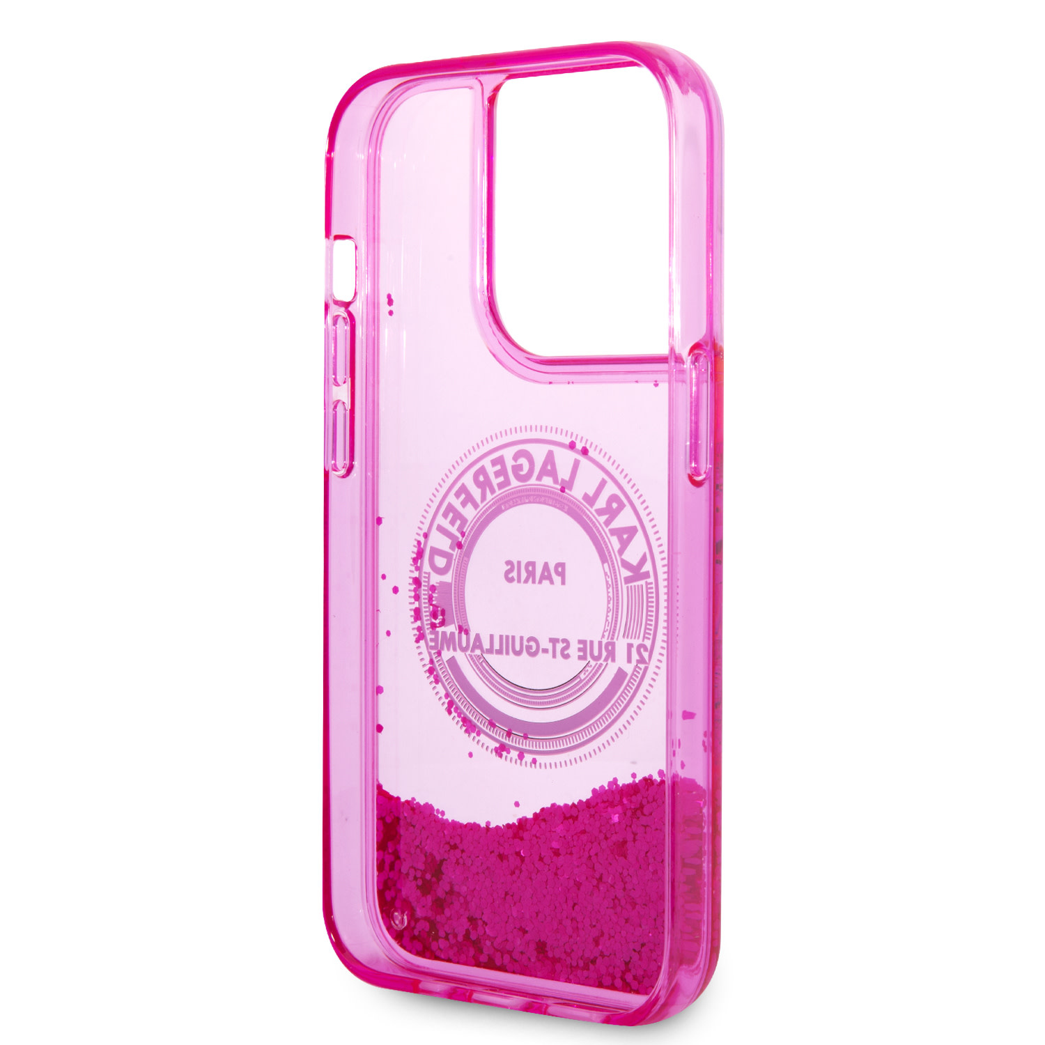 Karl Lagerfeld Karl Lagerfeld iPhone 14 Pro Max Backcover hoesje - Glitter RSG - Roze, foto 6 van 6