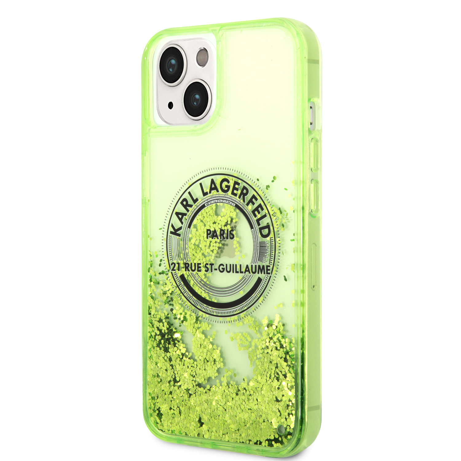 Karl Lagerfeld Karl Lagerfeld iPhone 14 en iPhone 13 Backcover hoesje - Glitter RSG - Groen, foto 2 van 6