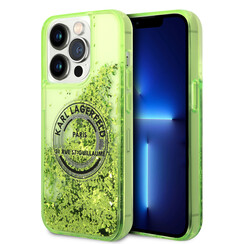 Karl Lagerfeld iPhone 14 Pro Max Back cover case - Glitter RSG - Green