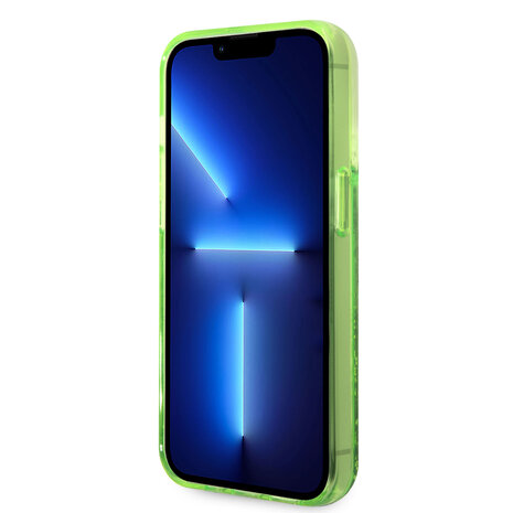 Karl Lagerfeld Karl Lagerfeld iPhone 14 Pro Max Back cover coque - Glitter RSG - Vert Karl Lagerfeld Karl Lagerfeld iPhone 14 Pro Max Back cover coque - Glitter RSG - Vert