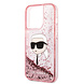 Karl Lagerfeld Karl Lagerfeld iPhone 14 Pro Back cover case - Glitter - Karl Head - Pink Karl Lagerfeld Karl Lagerfeld iPhone 14 Pro Back cover case - Glitter - Karl Head - Pink