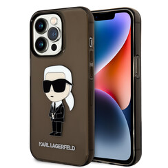 Karl Lagerfeld iPhone 14 Pro Backcover hoesje - IML NFT Ikonik - Zwart