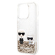 Karl Lagerfeld Karl Lagerfeld iPhone 14 Pro Backcover hoesje - Liquid Glitter - K&C - Goud Karl Lagerfeld Karl Lagerfeld iPhone 14 Pro Backcover hoesje - Liquid Glitter - K&C - Goud