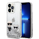 Karl Lagerfeld Karl Lagerfeld iPhone 14 Pro Backcover hoesje - Liquid Glitter - K&C - Zilver Karl Lagerfeld Karl Lagerfeld iPhone 14 Pro Backcover hoesje - Liquid Glitter - K&C - Zilver