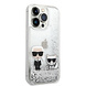 Karl Lagerfeld Karl Lagerfeld iPhone 14 Pro Backcover hoesje - Liquid Glitter - K&C - Zilver Karl Lagerfeld Karl Lagerfeld iPhone 14 Pro Backcover hoesje - Liquid Glitter - K&C - Zilver