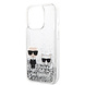 Karl Lagerfeld Karl Lagerfeld iPhone 14 Pro Backcover hoesje - Liquid Glitter - K&C - Zilver Karl Lagerfeld Karl Lagerfeld iPhone 14 Pro Backcover hoesje - Liquid Glitter - K&C - Zilver