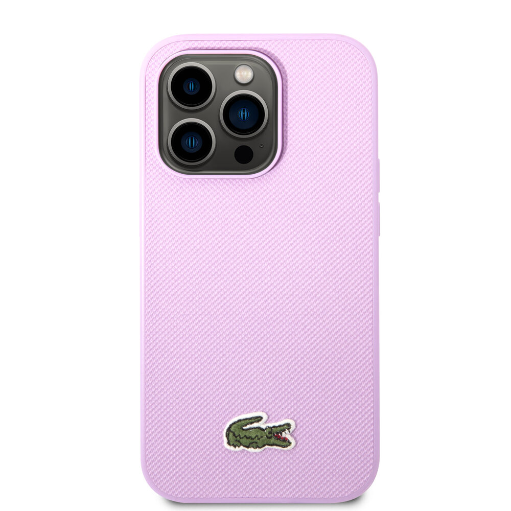 Lacoste Lacoste iPhone 14 Pro Back cover case -  Iconic Petit Pique Logo - Purple