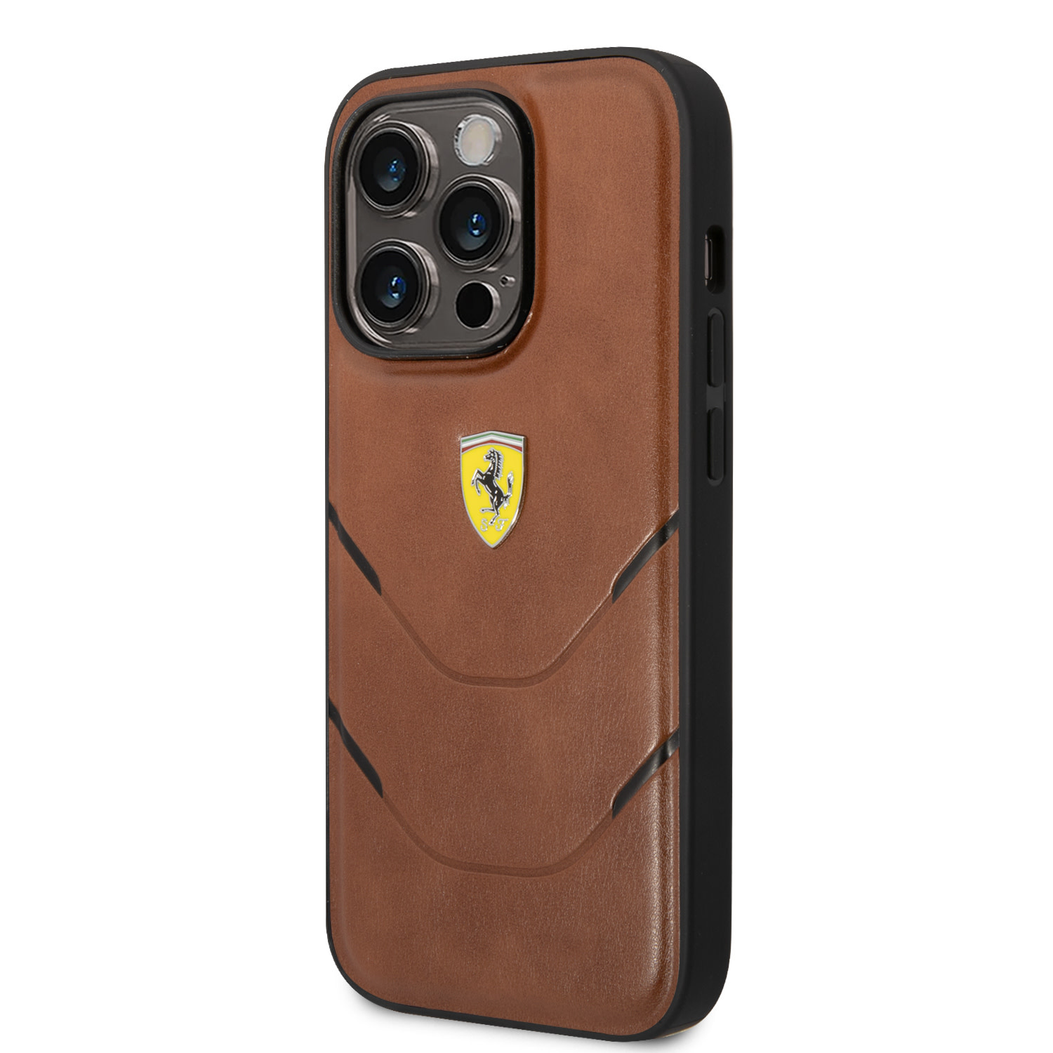 Ferrari Ferrari iPhone 14 Pro Backcover hoesje - Bruin, foto 2 van 6