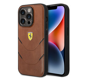 Ferrari Ferrari iPhone 14 Pro Back-Cover hul - - Braun Ferrari Ferrari iPhone 14 Pro Back-Cover hul - - Braun