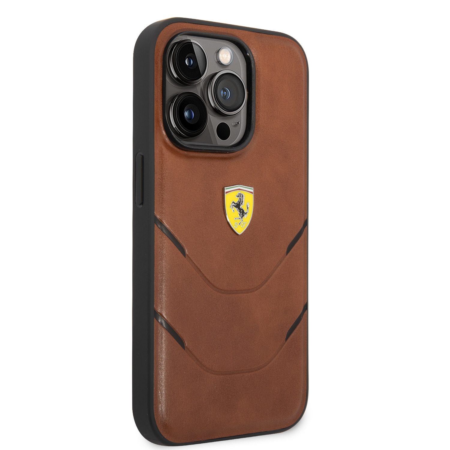 Ferrari Ferrari iPhone 14 Pro Backcover hoesje - Bruin, foto 3 van 6