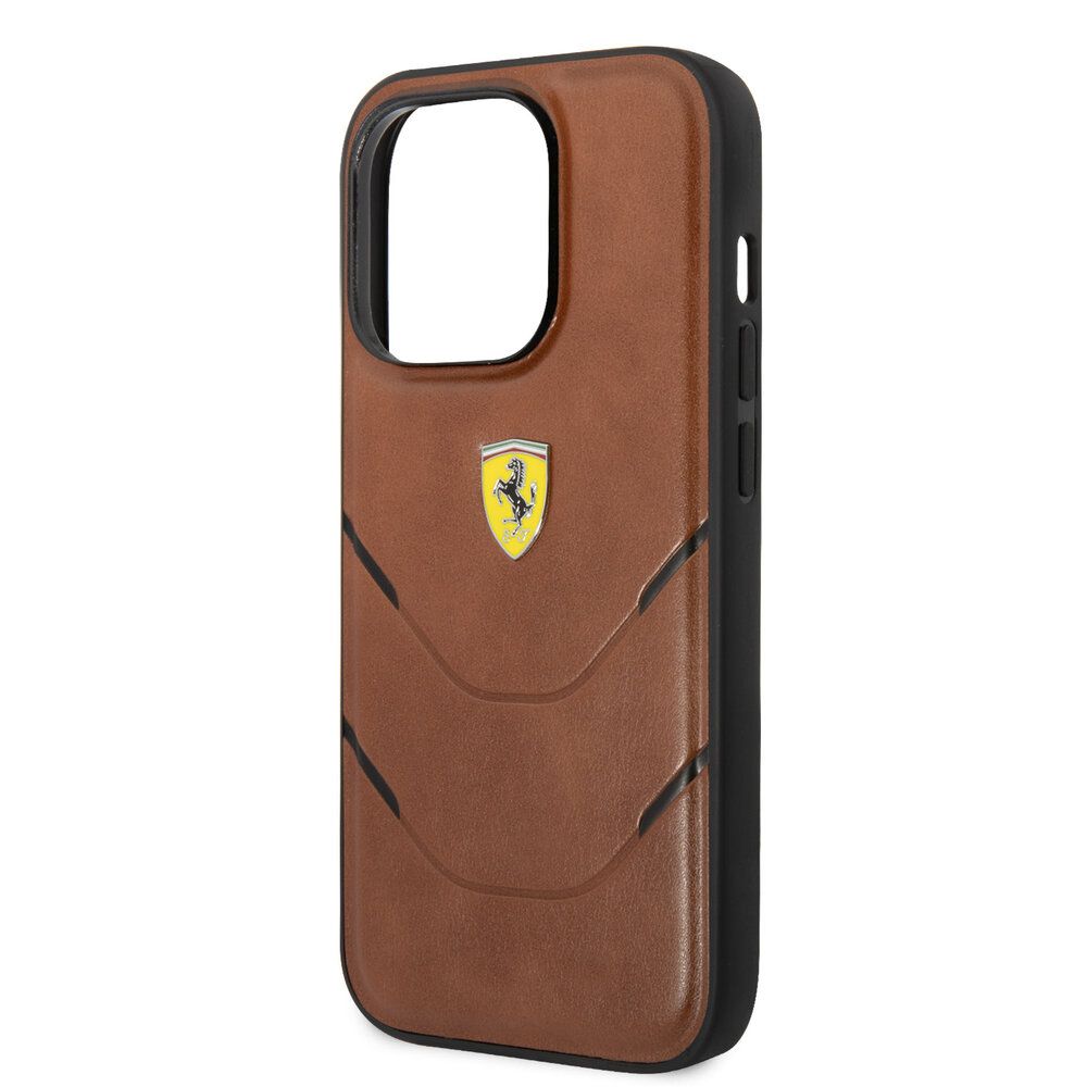 Ferrari Ferrari iPhone 14 Pro Back-Cover hul - - Braun Ferrari Ferrari iPhone 14 Pro Back-Cover hul - - Braun