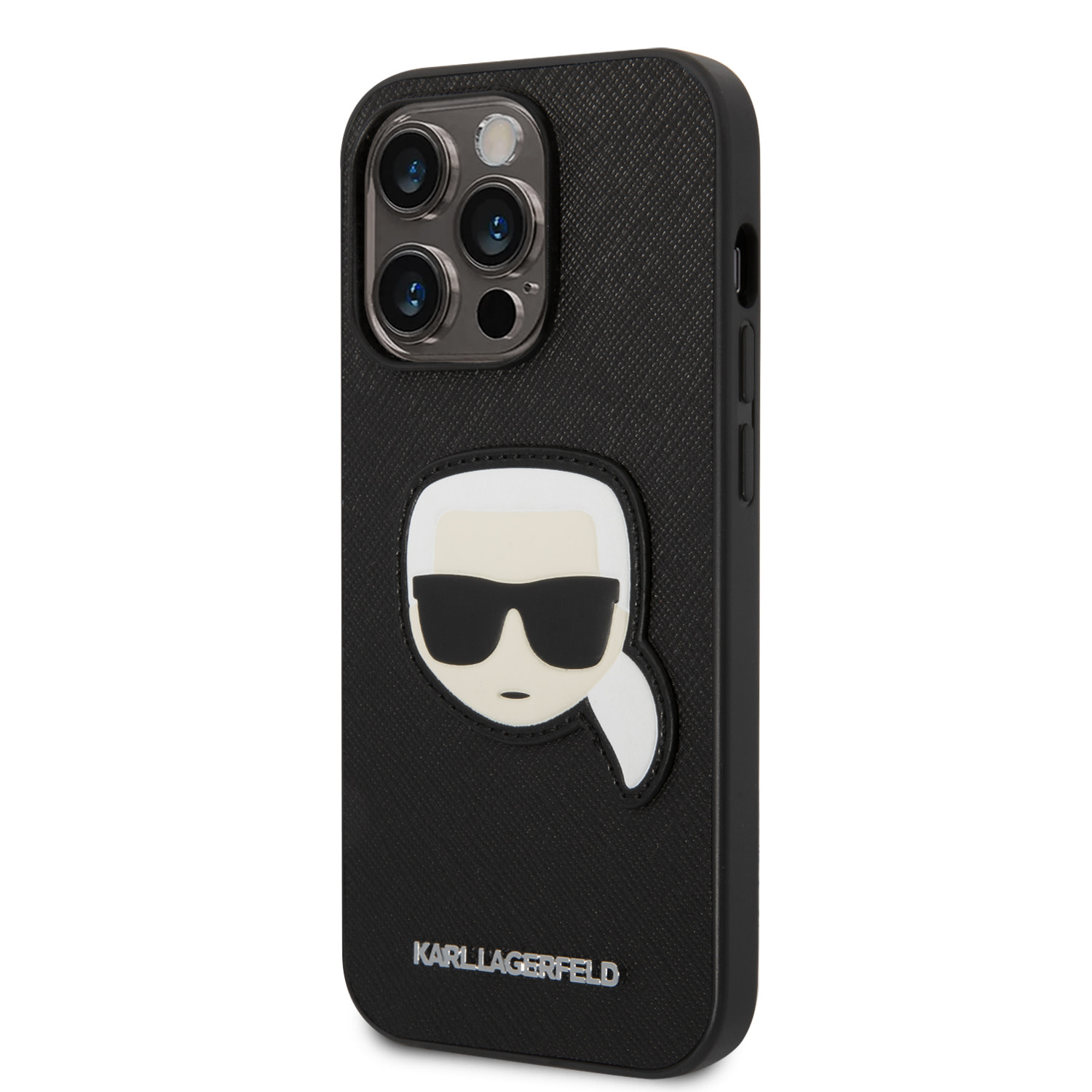 Karl Lagerfeld Karl Lagerfeld iPhone 14 Pro Backcover hoesje - Karl Head - Zwart, foto 2 van 6